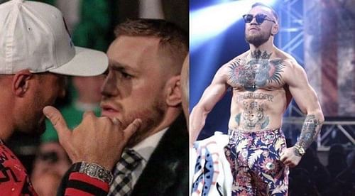 Sergey Kovalev (left) and Conor McGregor (center); Conor McGregor (right)