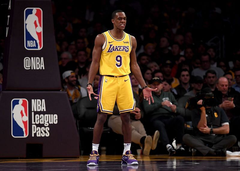 Rondo in 2019, while playing for the Los Angeles Lakers.