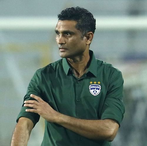 Bengaluru FC interim coach Naushad Moosa was content with his side's performance despite not getting a win against NorthEast United (Image Courtesy: ISL Media)