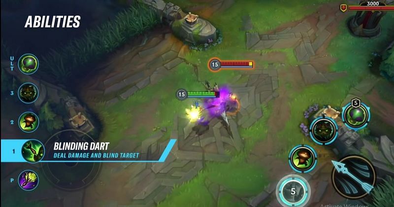 Teemo&#039;s Blinding Dart in Wild Rift (Image via Riot Games)