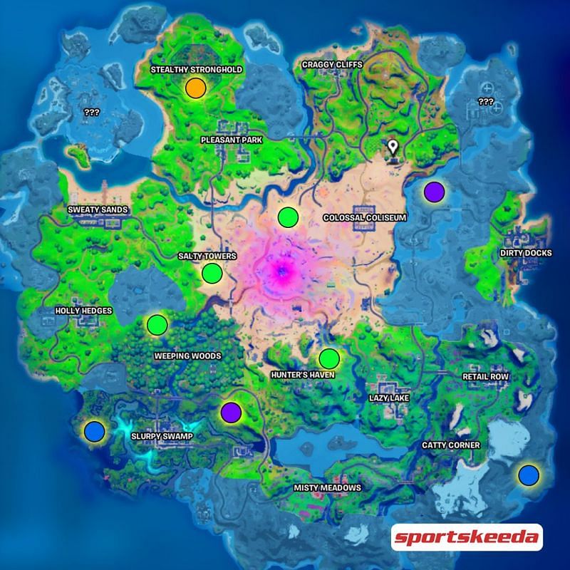 Fortnite Season 5 Week 8 XP Coin Locations: All 9 XP Coin Locations on ...