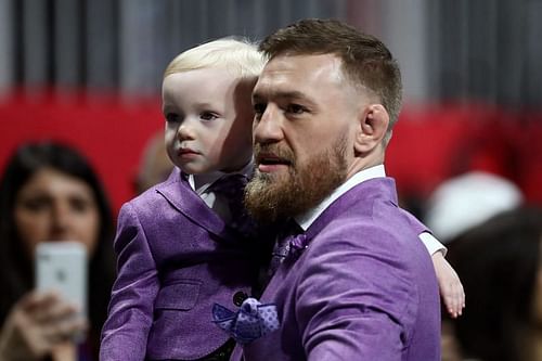 Conor McGregor with his son