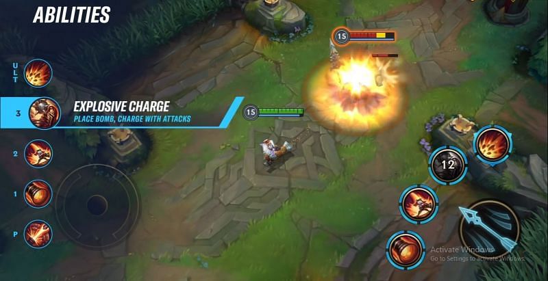 Tristana&#039;s Explosive Charge in Wild Rift (Image via Riot Games)
