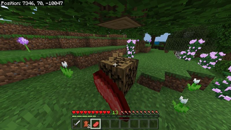 Chopping Down trees in Minecraft