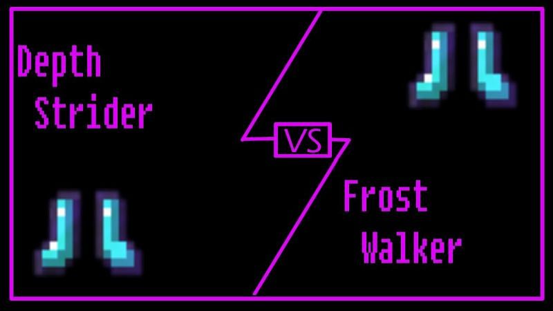 Depth Strider and Frost Walker cannot work together (Image via Testing Monkey Studios, YouTube)
