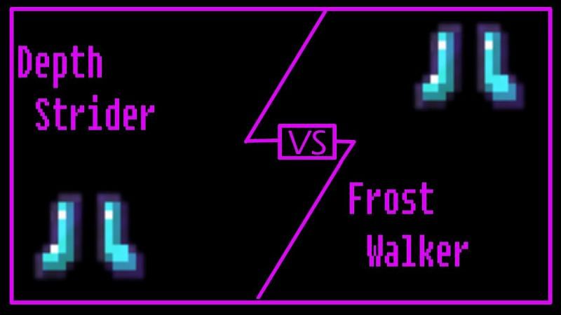  Depth Strider et Frost Walker ne peuvent pas travailler ensemble (Image via Testing Monkey Studios, YouTube) 