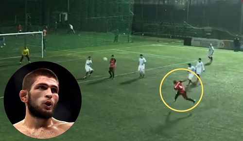 Was it Khabib Nurmagomedov who scored a stunning goal in a Russian Amateur Footbal League game?