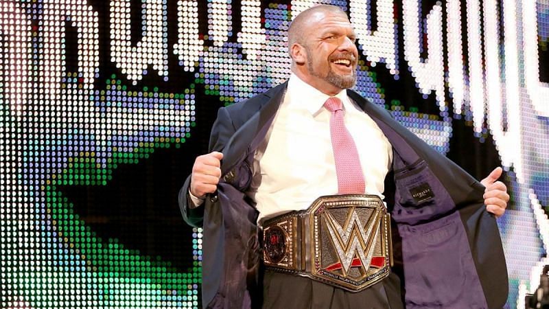 Triple H after winning the 2016 WWE Royal Rumble