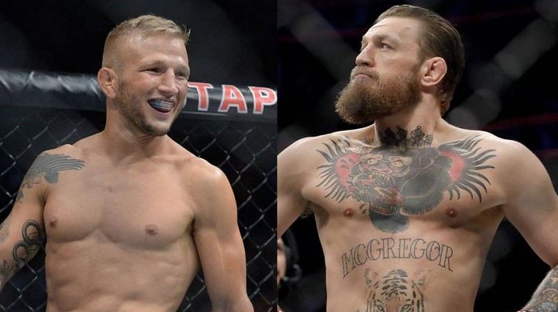 TJ Dillashaw (left); Conor McGregor (right)