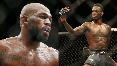 Jon Jones (left); Israel Adesanya (right)