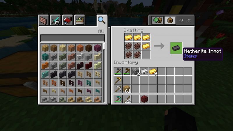 Crafting Netherite Ingot