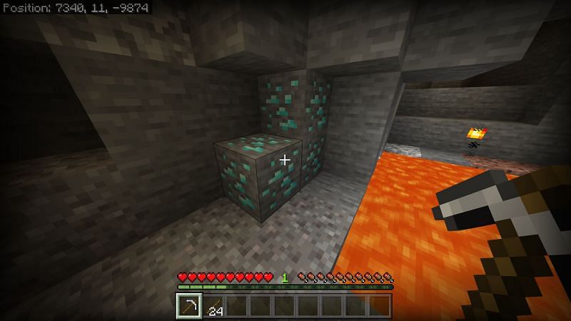 Diamonds in Minecraft