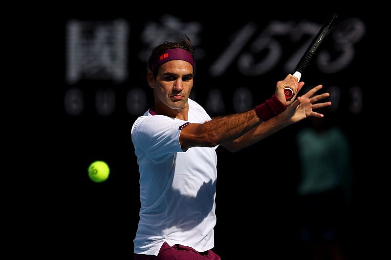 Roger Federer at the 2020 Australian Open