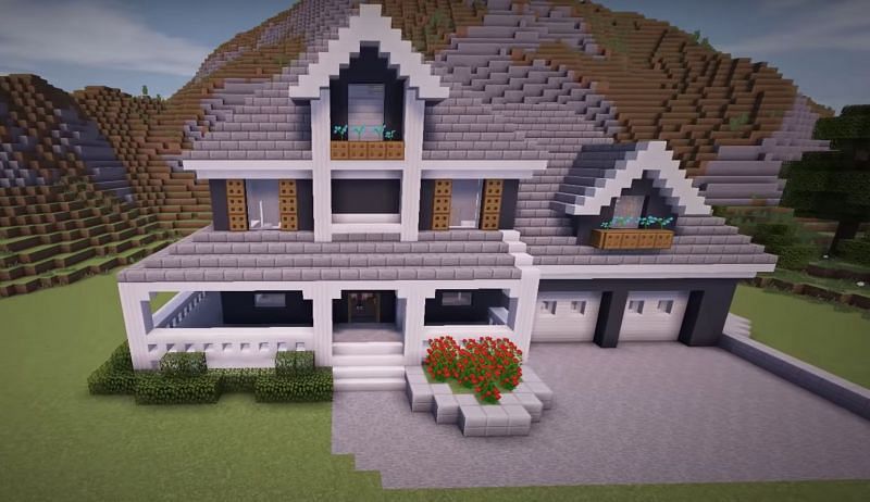 Suburban Mansion (Image via Minecraft)