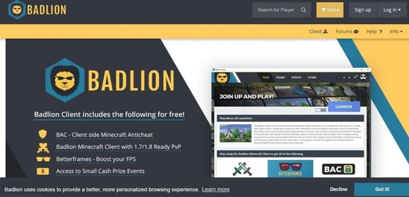 Badlion&nbsp;is available for free (Image via Badlion Client)