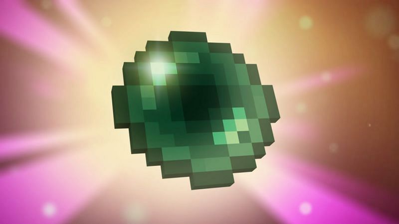 An ender pearl can be used to teleport in Minecraft (Image via WIIFEROZ/YouTube)