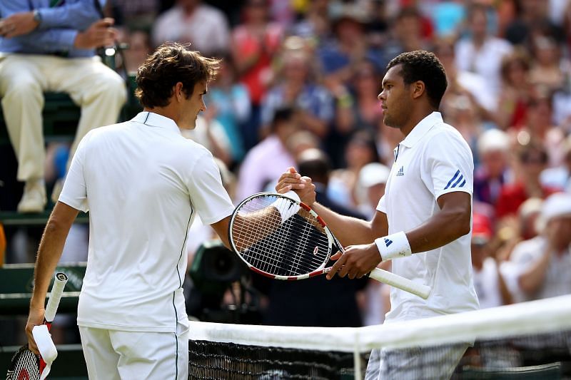 Roger Federer after losing to Jo-Wilfried Tsonga at the Wimbledon 2011