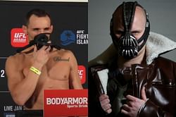 "I was born in the darkness!" - Michael Chandler breaks out his best Bane impression after making weight for UFC 257