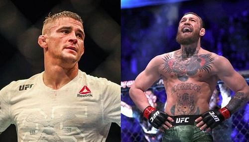 Dustin Poirier (left); Conor McGregor (right)