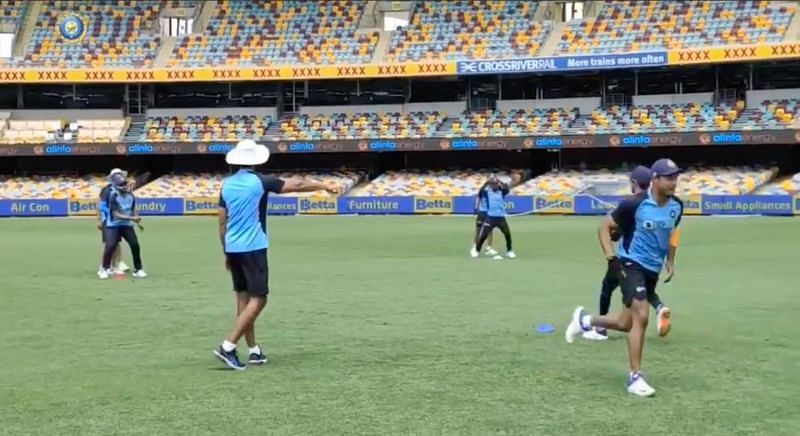 India&#039;s unique fielding drill at the Gabba.