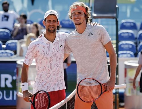 Novak Djokovic and Alexander Zverev