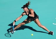 Maria Sakkari at the Abu Dhabi WTA Women's Tennis Open 2021