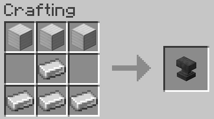 minecraft recipe for anvil