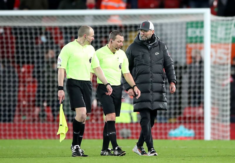 Jurgen Klopp confronts referees following Liverpool&#039;s clash with West Bromwich Albion.