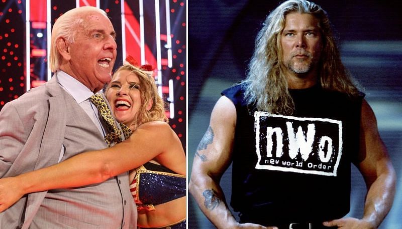 Ric Flair, Lacey Evans, and Kevin Nash