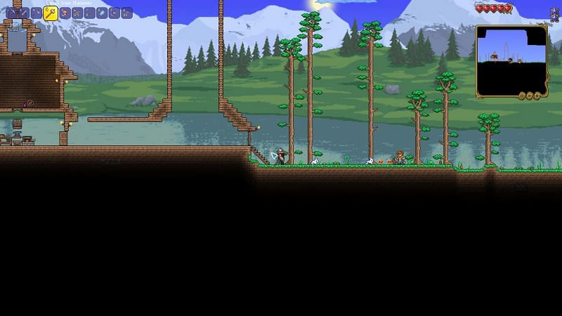 How to make stairs in terraria Step 4