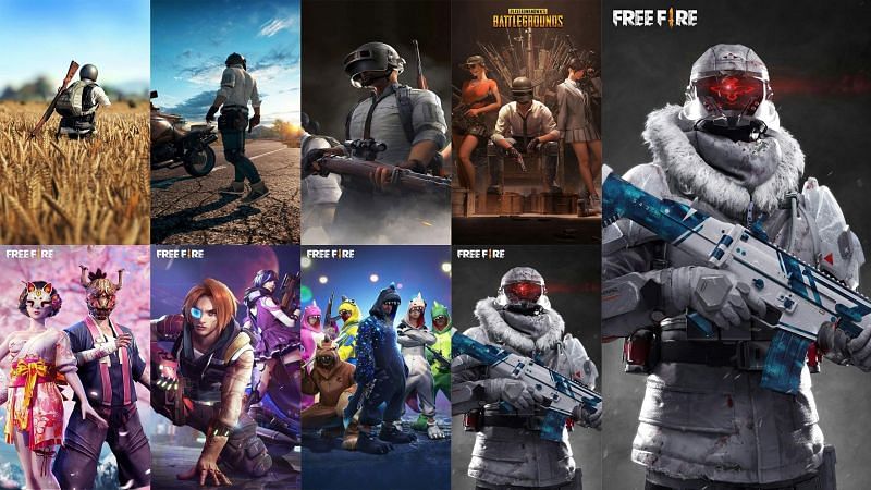 PUBG Mobile and Free Fire are the biggest mobile battle royale games in the world (Image via Wallpaper Cave)