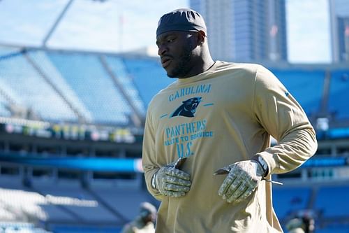 Carolina Panthers linebacker Efe Obada