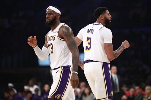 LeBron James and Anthony Davis (Photo by Sean M. Haffey/Getty Images)