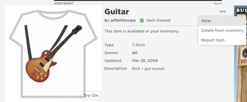 How To Get Free Clothes In Roblox - roblox guitar