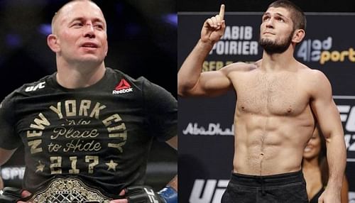 Georges St-Pierre (left); Khabib Nurmagomedov (right)