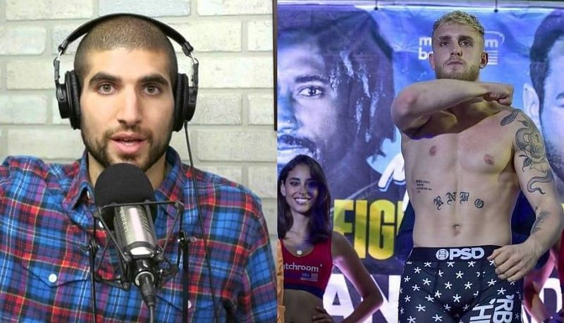 Ariel Helwani (left); Jake Paul (right)