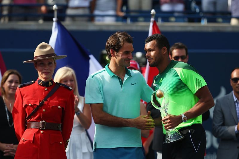 Roger Federer after losing to Jo-Wilfried Tsonga at the 2014 Rogers Cup