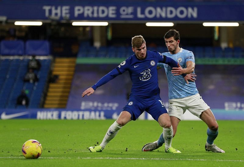 Another blank for Timo Werner, who played through the middle for Chelsea against Manchester City