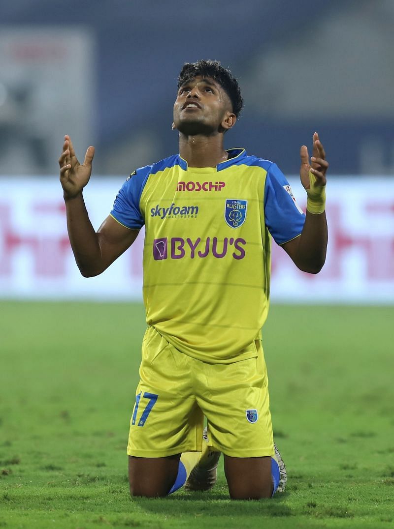 Rahul KP scored his third goal of the season for Kerala Blasters against FC Goa (Image Courtesy: ISL Media)