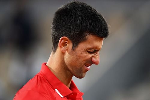 Novak Djokovic at the 2020 French Open