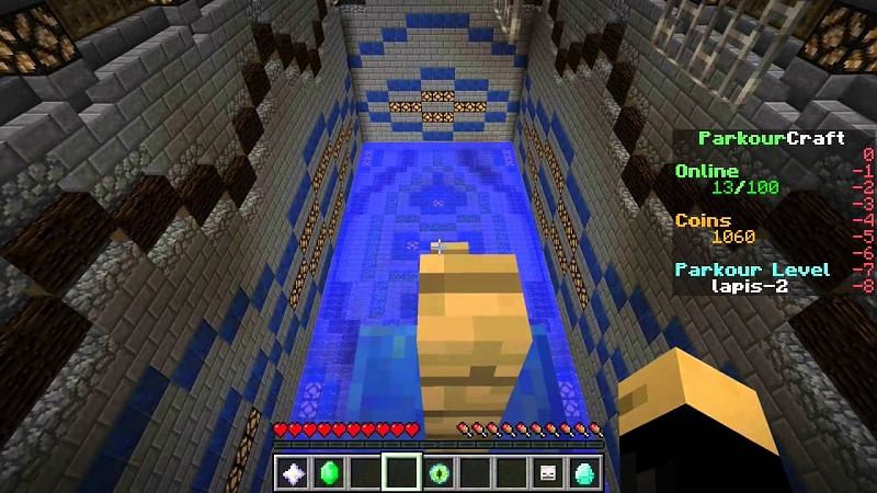 ParkourCraft allows players to parkour on a large selection of dedicated maps