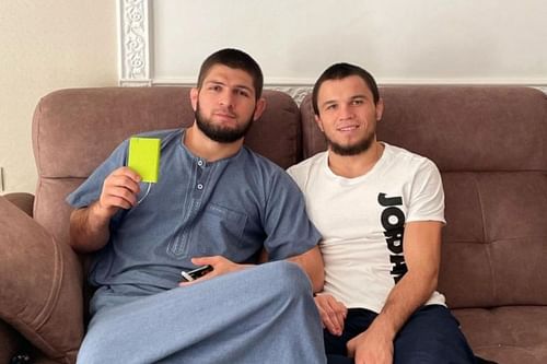 Umar Nurmagomedov with Khabib Nurmagomedov [Image credit: Umar Nurmagomedov's Instagram]