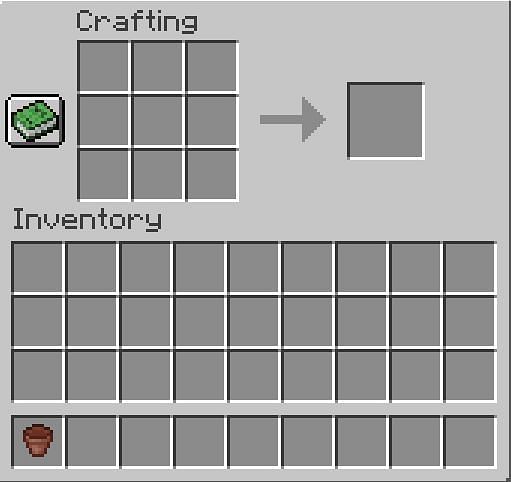 Once you have crafted a flower pot, move the new item to your inventory