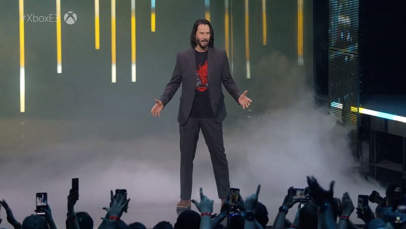 Keanu Reeves&nbsp;at 2019&#039;s Xbox E3 event (Image Via Google)