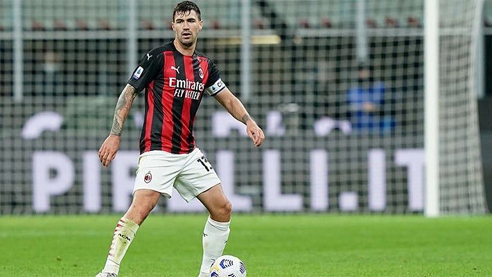 Alessio Romagnoli came a cropper at the back for AC Milan