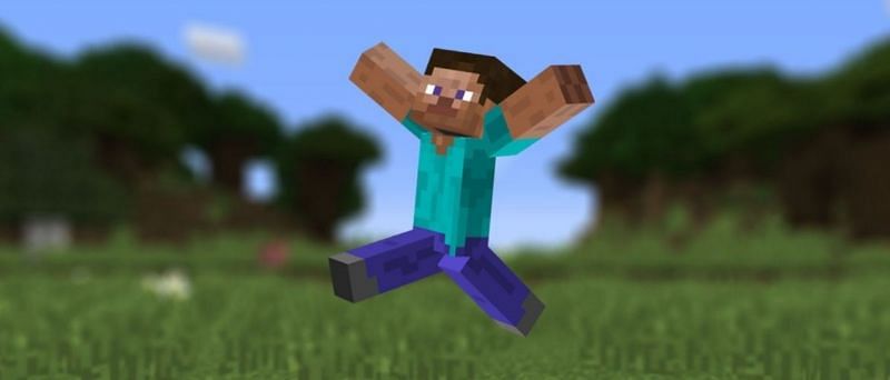 Steve sprinting in Minecraft (Image via Minecraft.net)