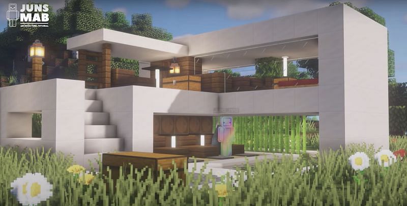 Small Modern Bungalow (Image via Minecraft)