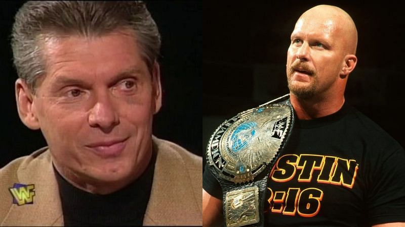 Vince McMahon (left); Stone Cold Steve Austin (right)