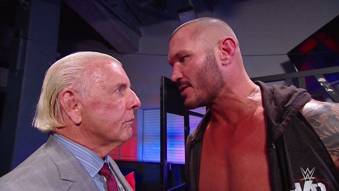 Randy Orton berating Ric Flair