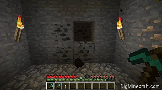 You need to dig up the coal ore with a pickaxe to mine for coal